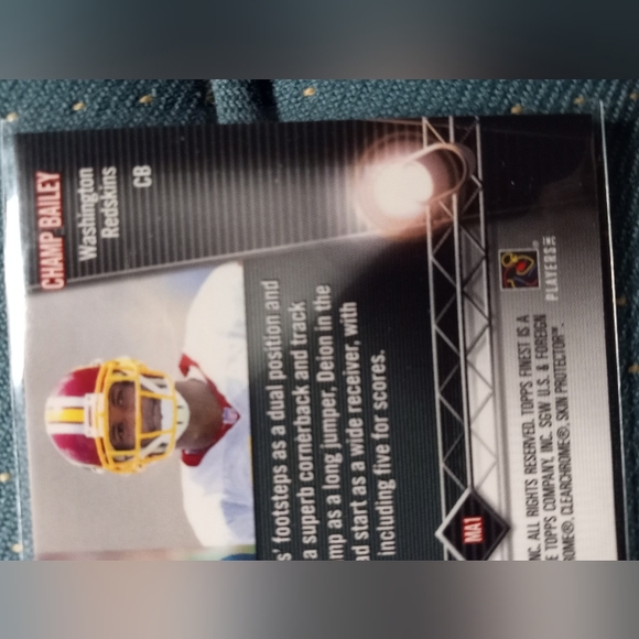 Deion Sanders + Champ Bailey (rc) Topps Finest "Main Attractions" Refractor Card - Picture 4 of 11